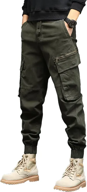 XYXIONGMAO Men's Techwear Hip Hop Cargo Streetwear Harem Tactical Pants Sweatpants Functional Overalls Casual Trousers