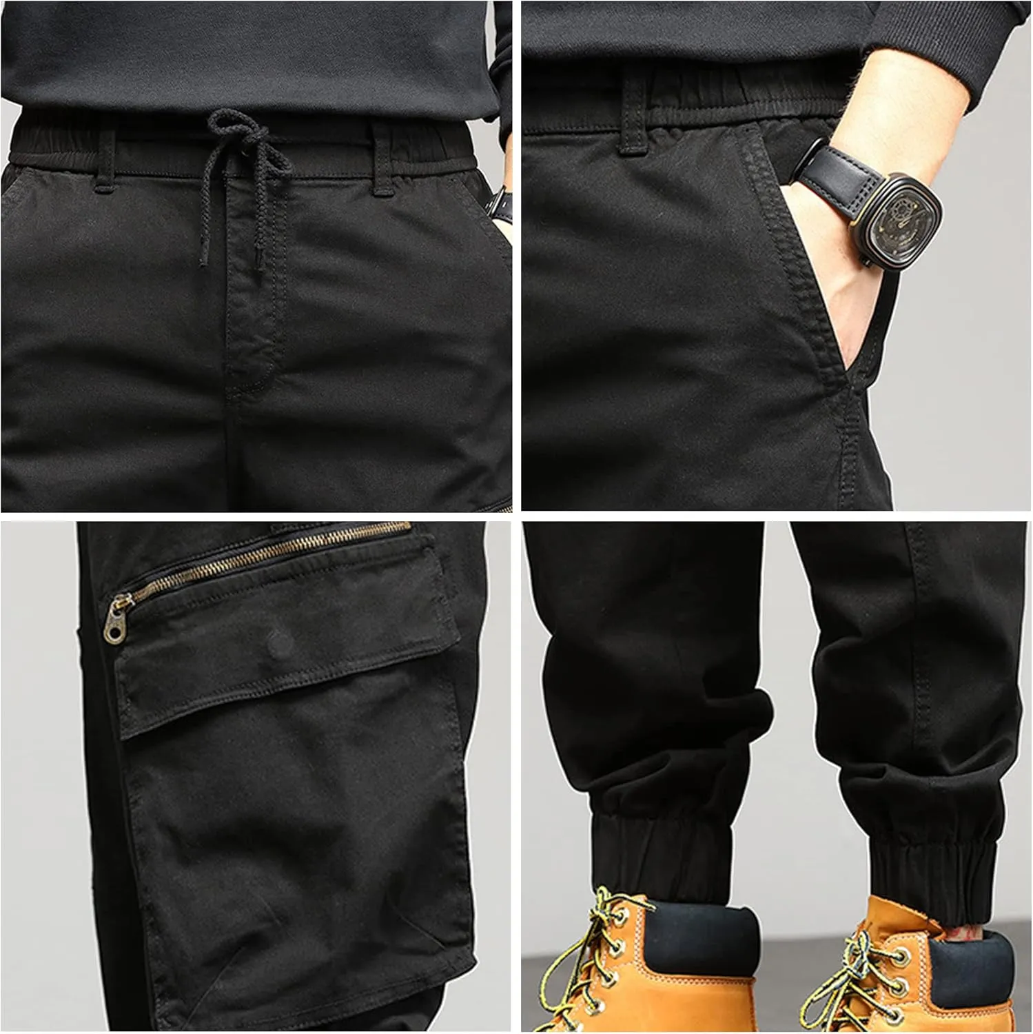 XYXIONGMAO Men's Techwear Hip Hop Cargo Streetwear Harem Tactical Pants Sweatpants Functional Overalls Casual Trousers