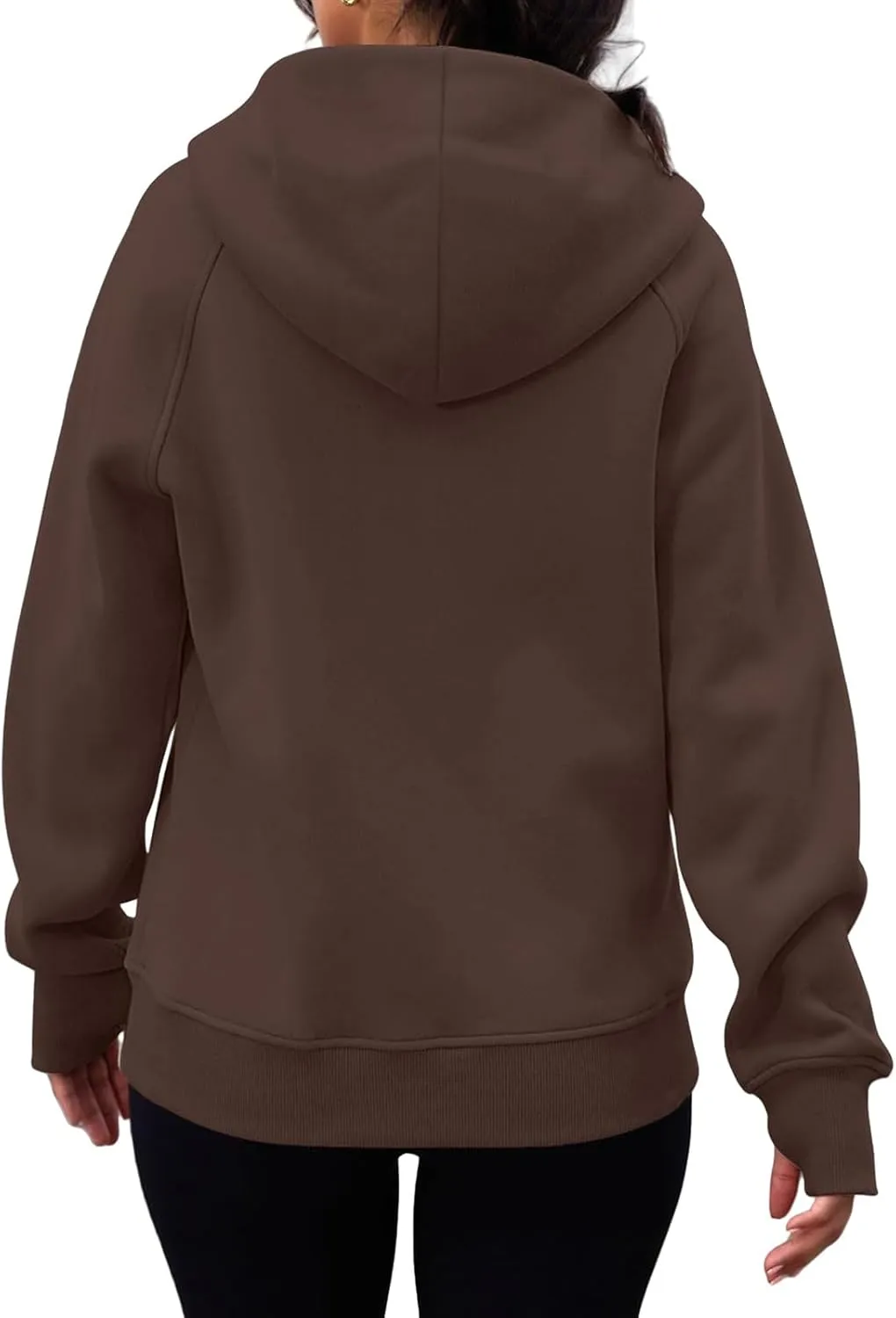 Zip Up Hoodies for Women Lightweigh Oversized Fleece Hoodie Jacket Long Sleeve Hooded Sweatshirt Fall Winter Clothes