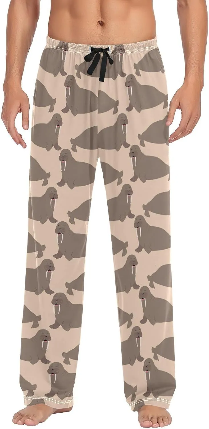 ZZKKO Pajamas Pants for Men, Men's Pajama Bottoms 100% Cotton PJ Lounge Sleepwear Pants for Mens With Pockets