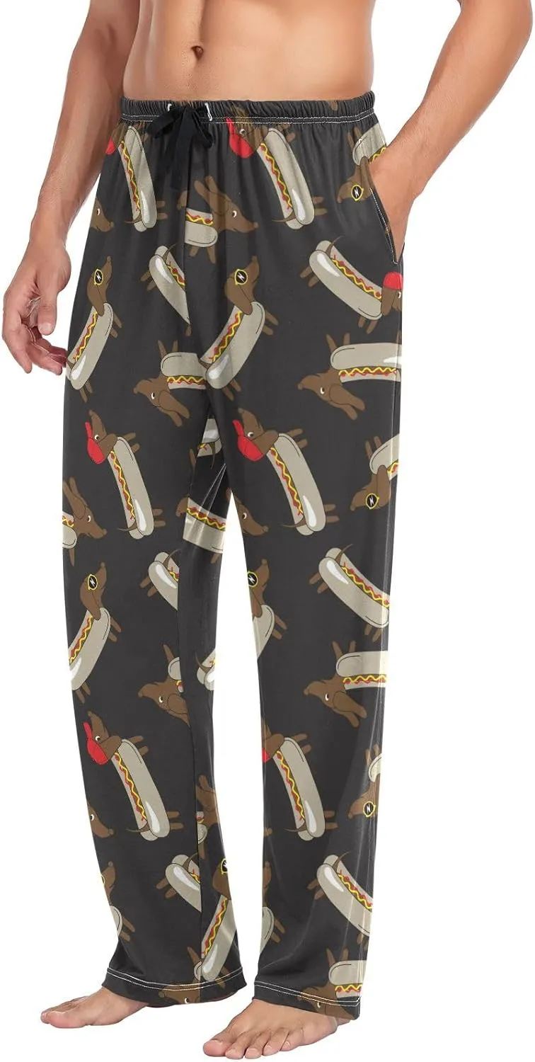 ZZKKO Pajamas Pants for Men, Men's Pajama Bottoms 100% Cotton PJ Lounge Sleepwear Pants for Mens With Pockets