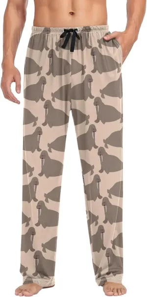 ZZKKO Pajamas Pants for Men, Men's Pajama Bottoms 100% Cotton PJ Lounge Sleepwear Pants for Mens With Pockets