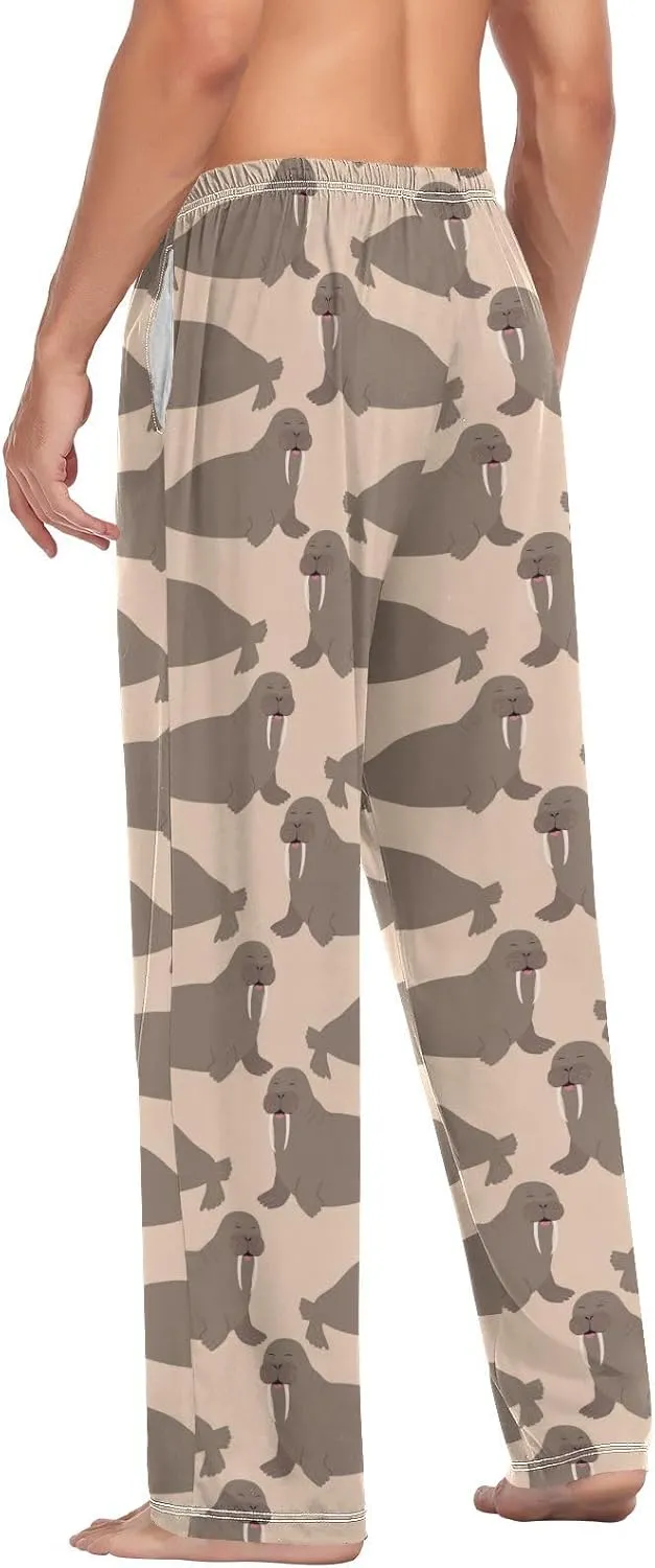 ZZKKO Pajamas Pants for Men, Men's Pajama Bottoms 100% Cotton PJ Lounge Sleepwear Pants for Mens With Pockets